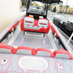 Red-Renegade-Boat-2-Sea-Dek-Marine-Flooring-Pad-Customized-Red-With-LogoDriver-Side-Acrylic-Dash-Radio-Garmin-Moniter-Back-Seats-Mulligan-Logo-Profile